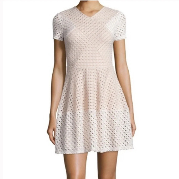 BCBGMAXAZRIA 'Elyze' Lace-Blocked Dress - Picture 2 of 12